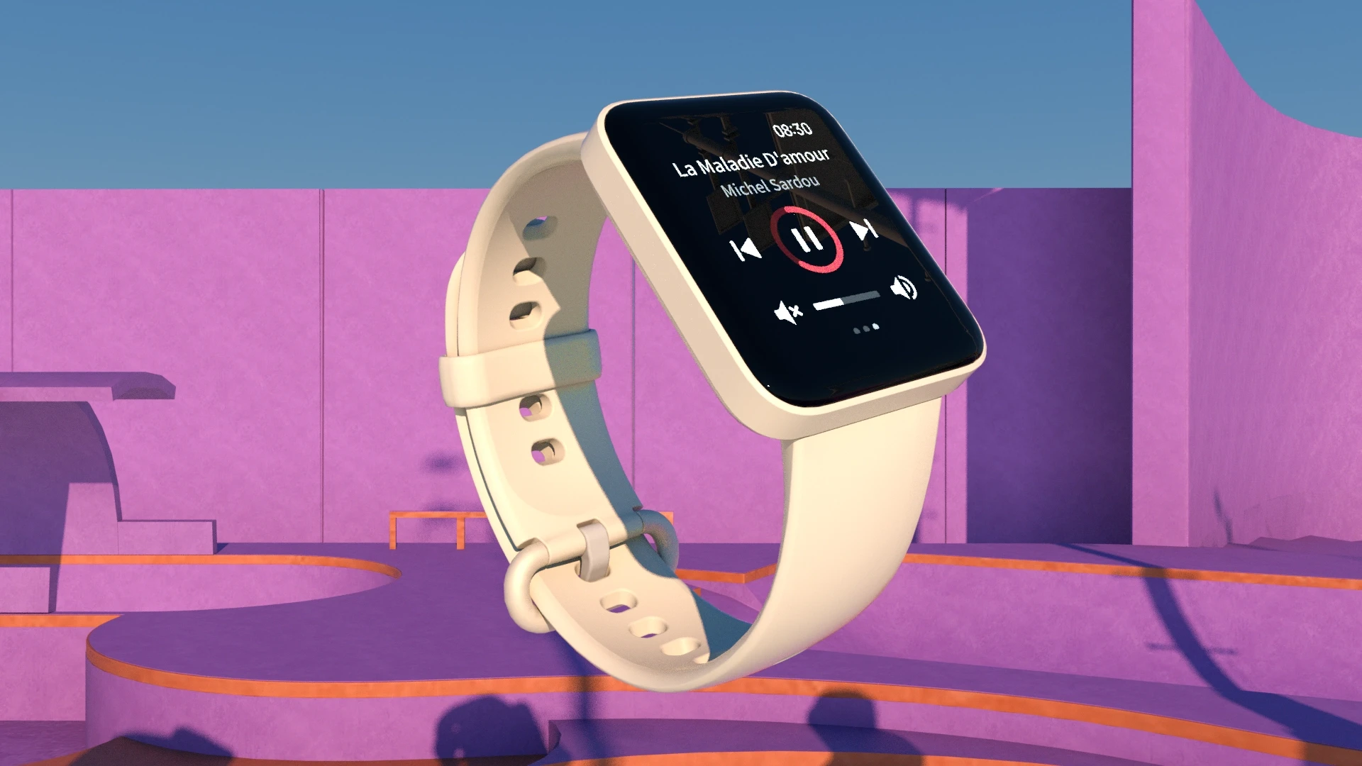 Redmi Watch 2 Lite beauty 3D render created for product launch by Meanwhile